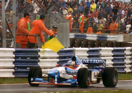 Wurz at the 1997 British Grand Prix at Silverstone.