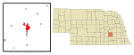 York County Nebraska Incorporated and Unincorporated areas York Highlighted.svg