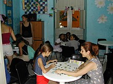 A combination daycare and youth center in Havana, Cuba, where children can hear stories, play games, create art, and so on Youth center in Cuba.jpg