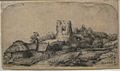 'Landscape with Square Tower' by Rembrandt van Rijn, 1650, etching and drypoint, Honolulu Museum of Art.JPG