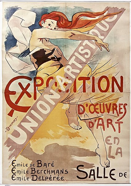 File:Émile Berchmans - Union artistique. Exposition d'oeuvres d'art en la salle de Emile de Baré, Emile Berchmans, Emile Delpérée (1890-1900).jpg