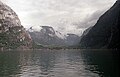 Het einde van de Lysefjord bij Lysébotn