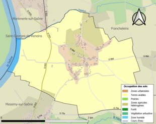 Mappa a colori che mostra l'uso del suolo.