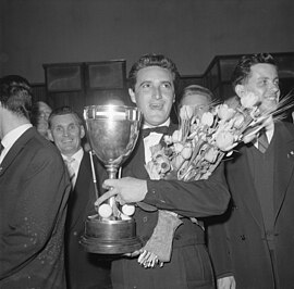 1961 World Three-cushion Championship, Adolfo Suarez (PER), Winner, Bestanddeelnr 912-3924.jpg