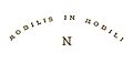 نشان کاپیتان نمو و زیردریایی ناتیلوس. بر آن شعاری به زبان لاتین نوشته شده‌است.