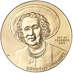 2003 Dorothy Height Congressional Gold Medal front.jpg