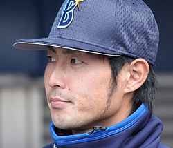 20121123 Такехиро Исикава, Йокогама стадионындағы Yokohama DeNA BayStars ойыншысы. JPG