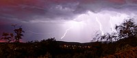 Orage vu au dessus de Belfort.