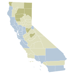 Carte des résultats 2020 de la proposition 19 de Californie par county.svg