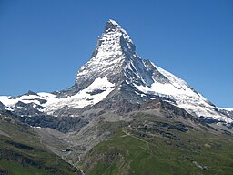 Matterhorn sedd från Gornergratbahn i Riffelberg