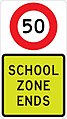 (R1-6.1) School Zone Ends