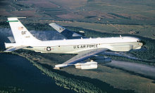 Boeing RC-135U Combat Sent 64-14849 intelligence aircraft located at Offutt Air Force Base, Neb., provides strategic electronic reconnaissance information to the President, Secretary of Defense, Department of Defense leaders and theater commanders. 55thoperationsgroup-rc135u.jpg