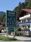 AUT — Tirol — Scheffau (Orientierungstafel Großparkplätze)