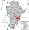 Location of the municipality of Adelzhausen in the Aichach-Friedberg district