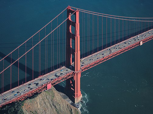 Detail of the Golden Gate Bridge, San Francisco, CA, USA