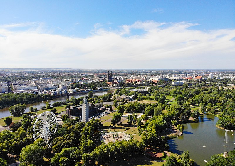 File:Aerial view of Magdeburg.jpg