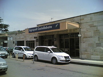 Stazione Ferroviaria Agropoli-Castellabate (train station) in Agropoli.