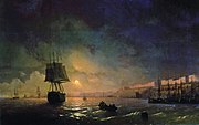 I. K. Aivazovsky.  Utsikt over Odessa på en måneskinn natt.  1846