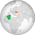   Ukraine / Україна   Algeria / Алжир Українська: Україна і Алжир на карті. English: Ukraine and Algeria locator map.
