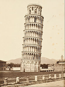 Le Campanile, Pise, vers 1850, musée d'Art du comté de Los Angeles.