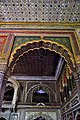 All of the space available on the walls, pillars, canopies and arches have colorful frescoes in the style of Mysore paintings at Daria Daulat Bagh, Srirangapatna, Karnataka.jpg