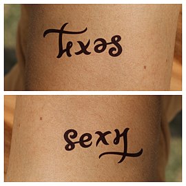 Tattoo Texas / Sexy. 180° rotational symmetry