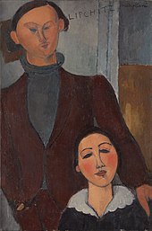 Amedeo Modigliani: Jacques Lipchitz und seine Frau, Öl auf Leinwand 80,2 × 53,5 cm, 1917