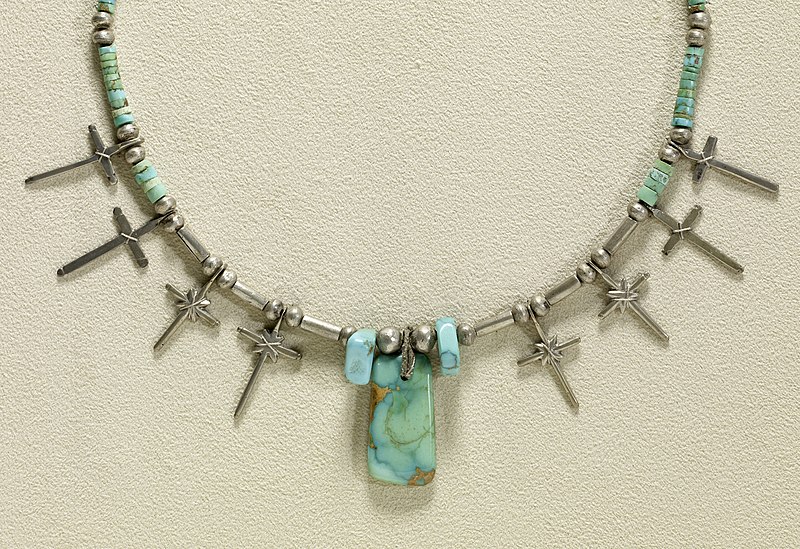 File:American - Necklace with Turquoise - Walters 57992 - Detail.jpg