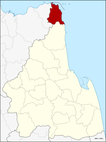 Amplasarea districtului în provincia Nakhon Si Thammarat