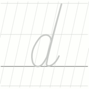 Lower-case (small) letter D