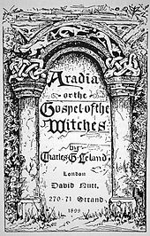 1899 cover of Aradia, or the Gospel of the Witches Aradia-title-page.jpg