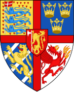 Arms of Eric of Pomerania as monarch of the Kalmar Union