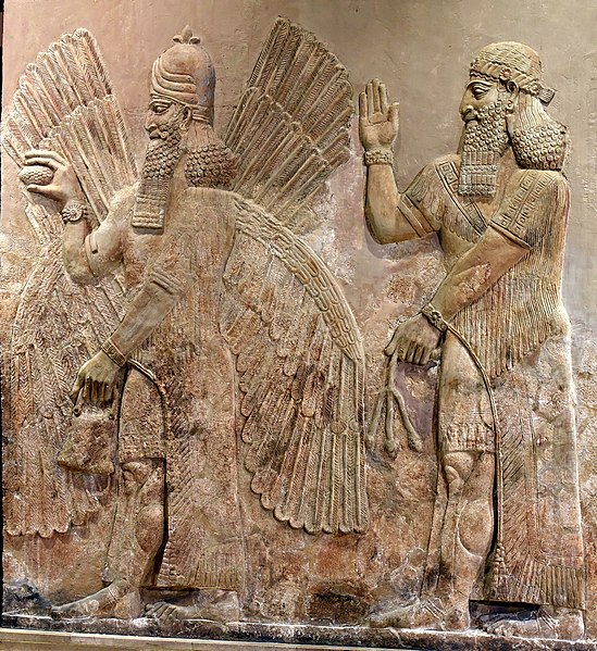 File:Assyrian human-headed protective spirit from Khorsabad, Iraq. The Iraq Museum.jpg