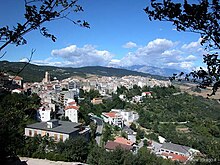 Veduta di Atessa dal colle della colonna San Cristoforo