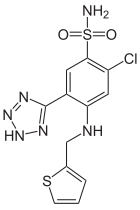 Rumus struktur dari azosemide