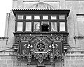 Balcony decorated for village festa