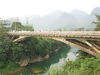 Bang River a Ta Lung - Cancelli di confine di Suikou in Vietnam - Confine con la Cina.JPG