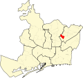 El Turó de la Peira auzoaren kokapen mapa.