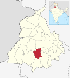 Distretto di Barnala – Mappa