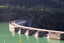 Barrage de Vouglans (situé entre Cernon et Menouille)