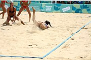 Deutsch: Beachvolleyball bei den Olympischen Jugendspielen 2018; Tag 11, 17. Oktober 2018; Mädchen, Finale – Italien (Claudia Scampoli & Nicol Bertozzi)- Russland (Maria Woronina & Maria Botscharow) 0:2 (19–21/19–21) English: Beach volleyball at the 2018 Summer Youth Olympics at 17 October 2018 – Girls Final – Italy (Claudia Scampoli & Nicol Bertozzi) - Russia (Maria Voronina & Maria Bocharova) 0:2 (19–21/19–21)