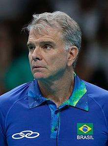 Bernardo Rezende won a silver medal as part of the Brazilian team in 1984, and went on to coach both the men and women to six straight medals. Bernardo de Rezende Rio 2016-cr.jpg