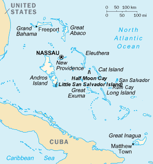 where is the bahamas on the map Little San Salvador Island Wikipedia where is the bahamas on the map