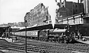 Image from 1956 of the station following the removal of the overall roof.