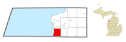 Location within Benzie County