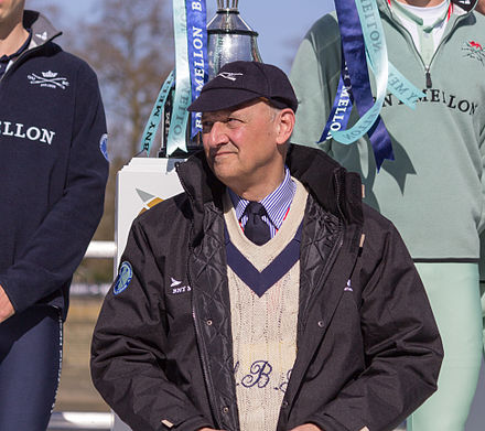 Boris Rankov (pictured in 2015) made the first of his six appearances for Oxford. Boat Race 2015 - Boris Rankov.jpg