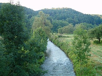 Bröl near the Allner district of Hennef shortly before it flows into the Sieg