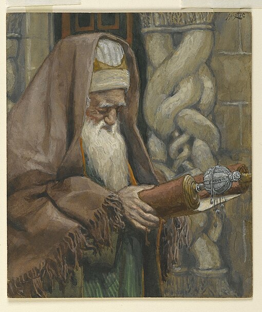 "Le vieux Siméon", acquerello su grafite di James Tissot, 1886