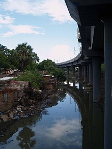 Section of the Canal near RA Puram with MRTS