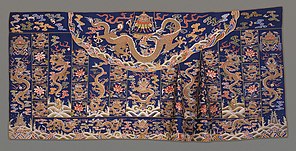 Buddhist Priest's Robe (Sengjiazhi) with dragons, Qing dynasty, Qianlong period, 1736-1795 Buddhist Priest's Robe (Sengjiazhi) with Dragons LACMA M.46.2.1 (1 of 2).jpg